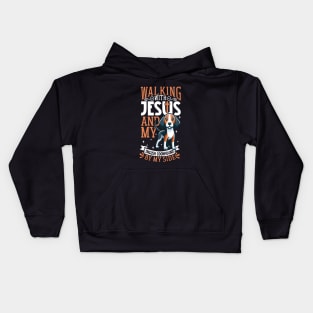 Jesus and dog - American English Coonhound Kids Hoodie